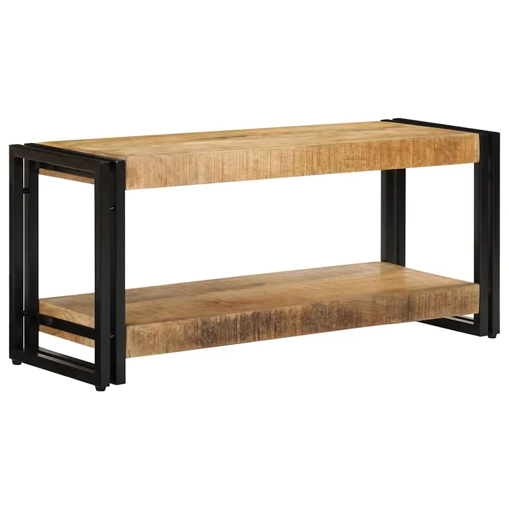 TV Cabinet 90x30x40cm Solid Mango Wood Antique Style Storage Unit Brown