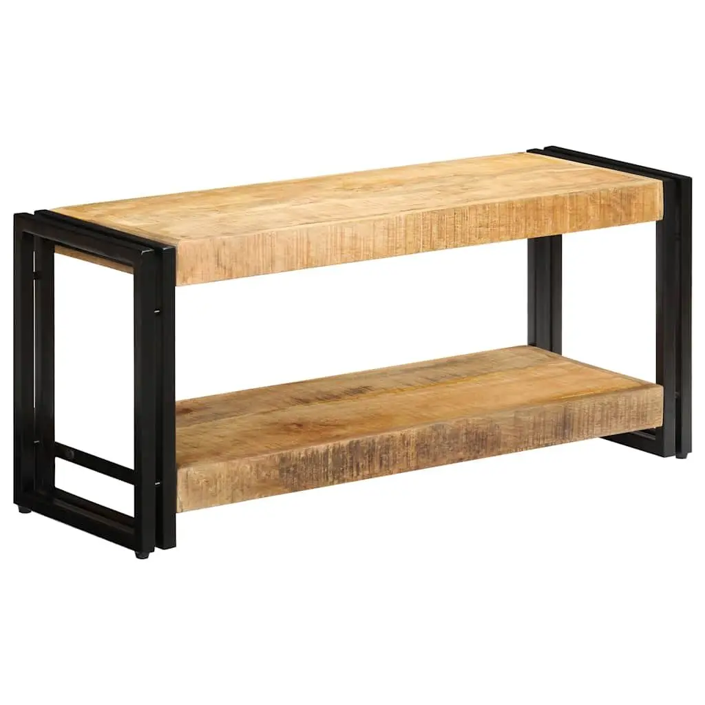 TV Cabinet 90x30x40cm Solid Mango Wood Antique Style Storage Unit Brown