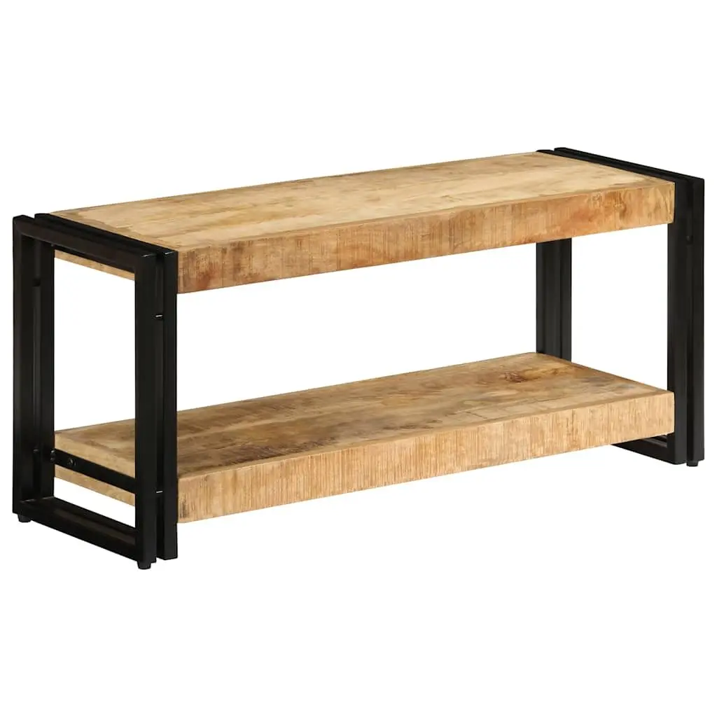 TV Cabinet 90x30x40cm Solid Mango Wood Antique Style Storage Unit Brown