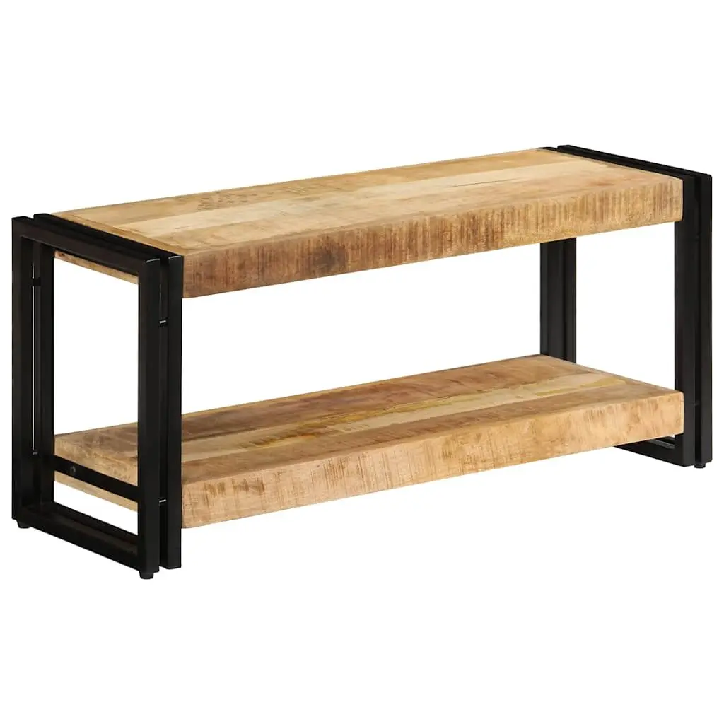 TV Cabinet 90x30x40cm Solid Mango Wood Antique Style Storage Unit Brown