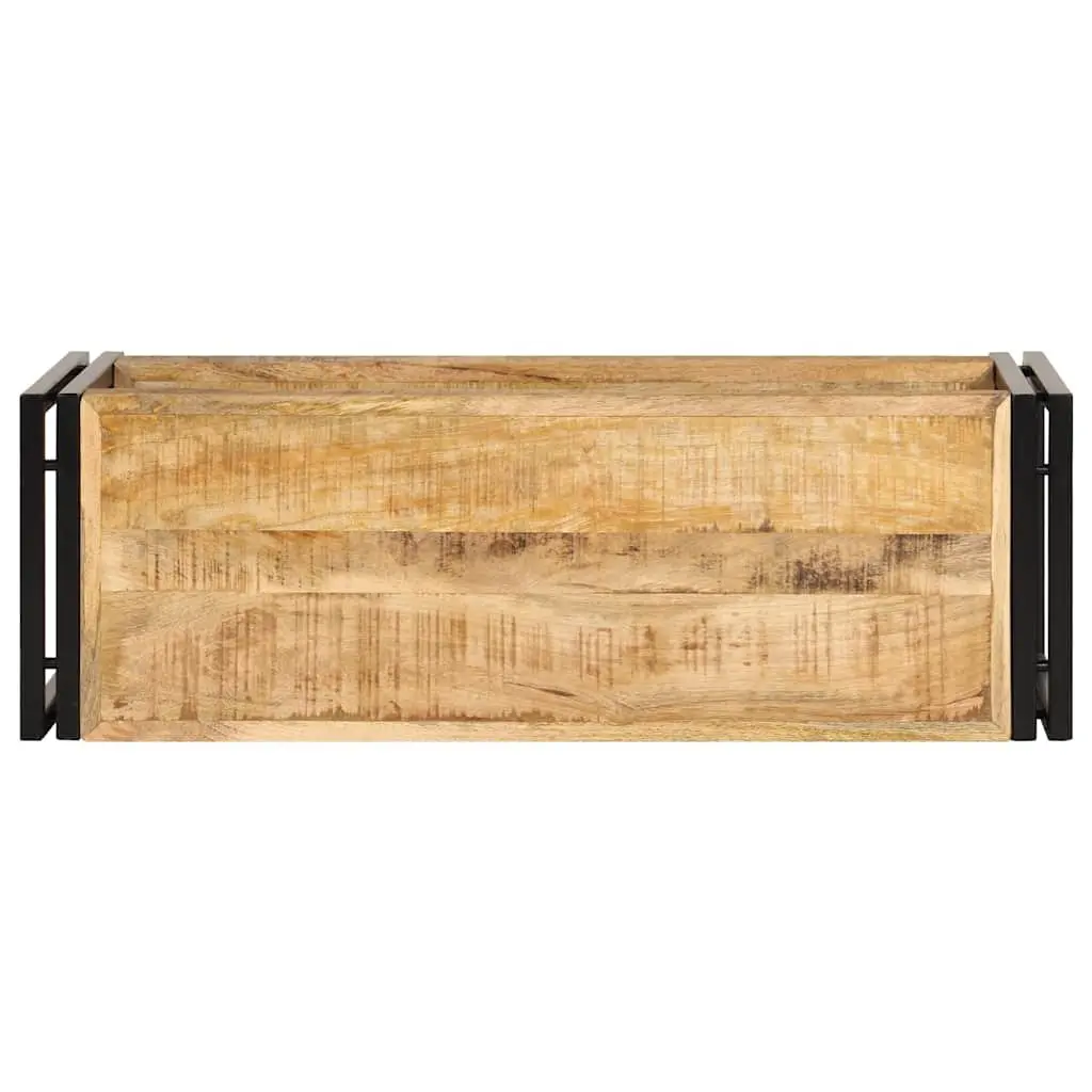 TV Cabinet 90x30x40cm Solid Mango Wood Antique Style Storage Unit Brown