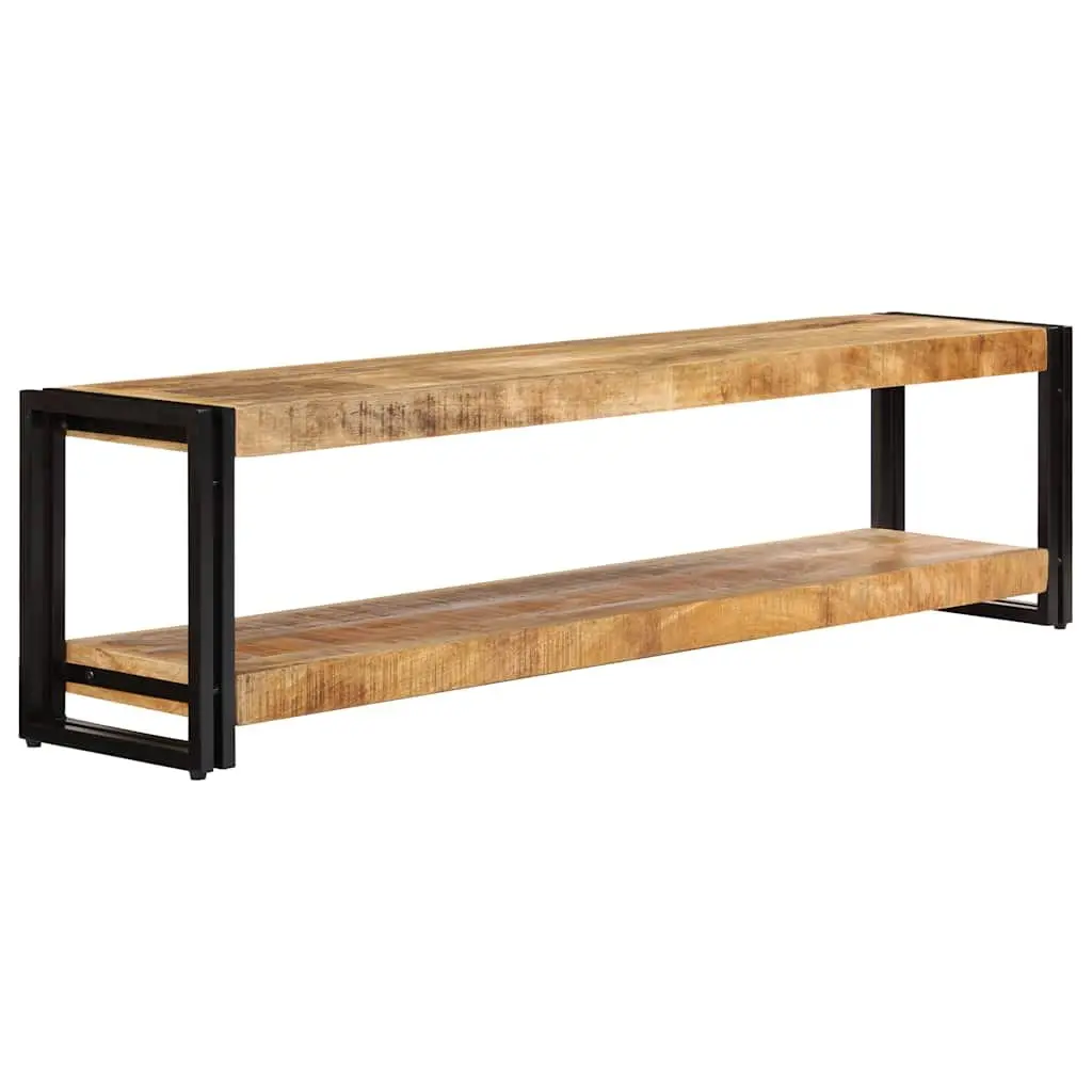 TV Cabinet 150x30x40 cm Solid Mango Wood Brown Vintage Storage Unit Furniture