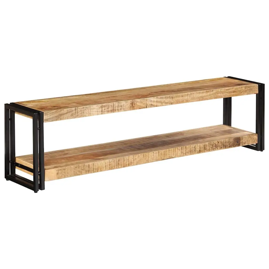 TV Cabinet 150x30x40 cm Solid Mango Wood Brown Vintage Storage Unit Furniture