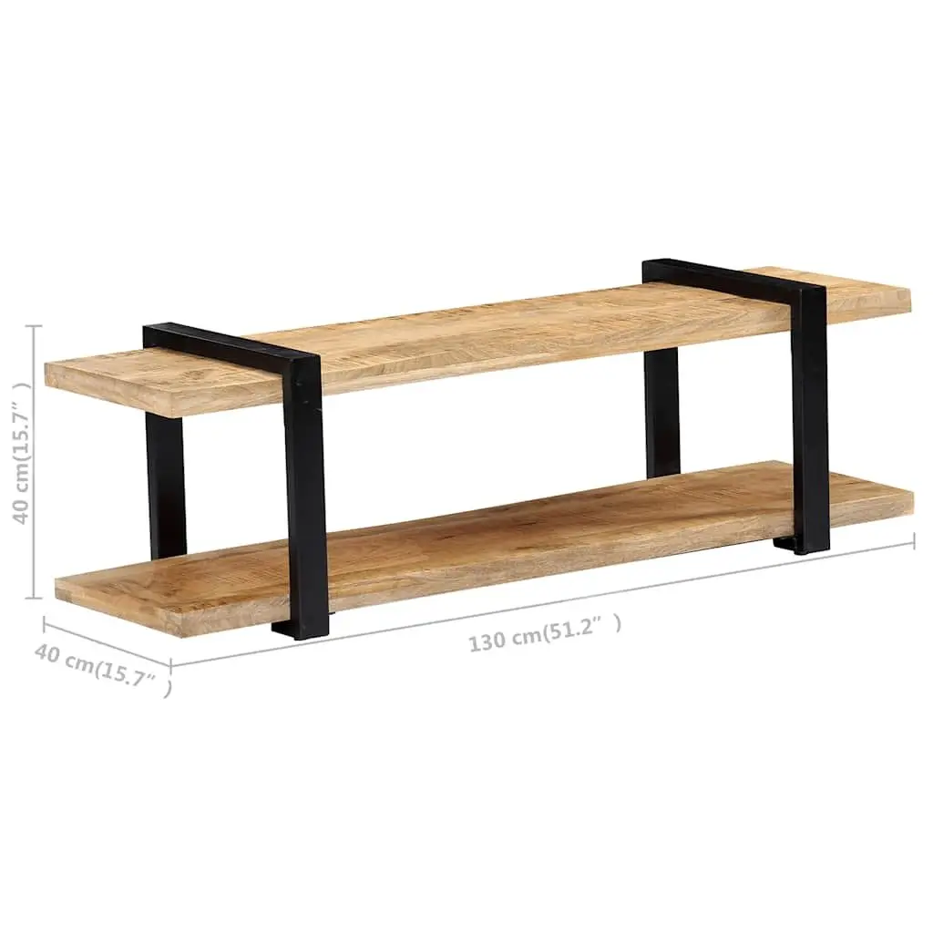 TV Cabinet Living Room 130x40x40 cm Solid Mango Wood Brown Industrial Style