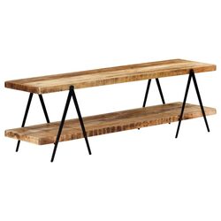 TV Cabinet Specifications: 160x40x50 cm Solid Mango Wood
