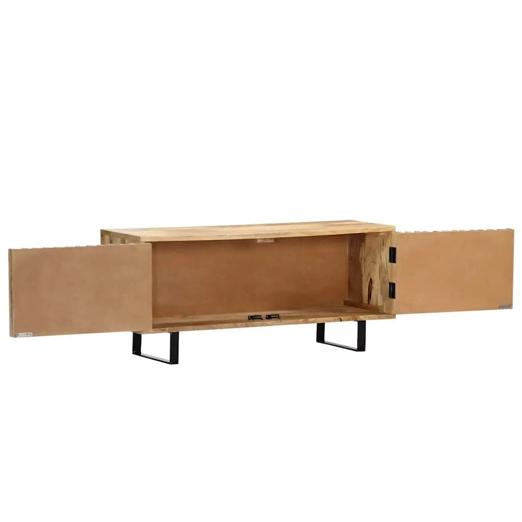 TV Cabinet for Living Room 90x30x40 cm Brown Solid Mango Wood Storage Unit with Doors