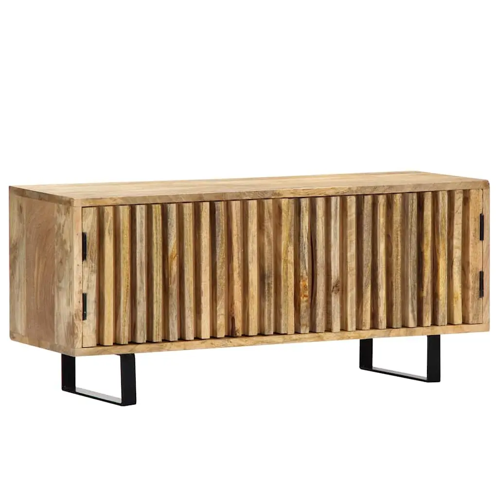 TV Cabinet for Living Room 90x30x40 cm Brown Solid Mango Wood Storage Unit with Doors
