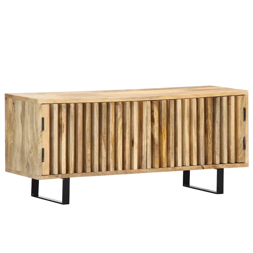 TV Cabinet for Living Room 90x30x40 cm Brown Solid Mango Wood Storage Unit with Doors