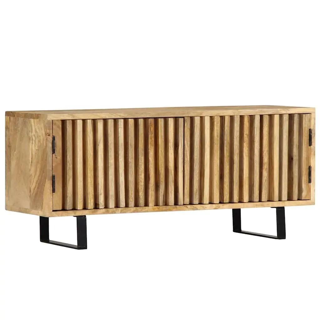 TV Cabinet for Living Room 90x30x40 cm Brown Solid Mango Wood Storage Unit with Doors