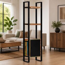 Bookshelf Dimensions: 45x30x171 cm, Solid Reclaimed Wood