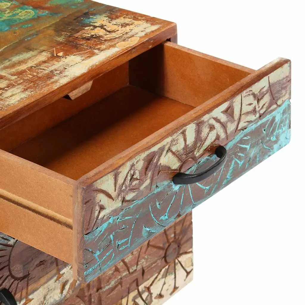 Bedside Cabinet Solid Reclaimed Wood Nightstand 40cm Width 30cm Depth 50cm Height