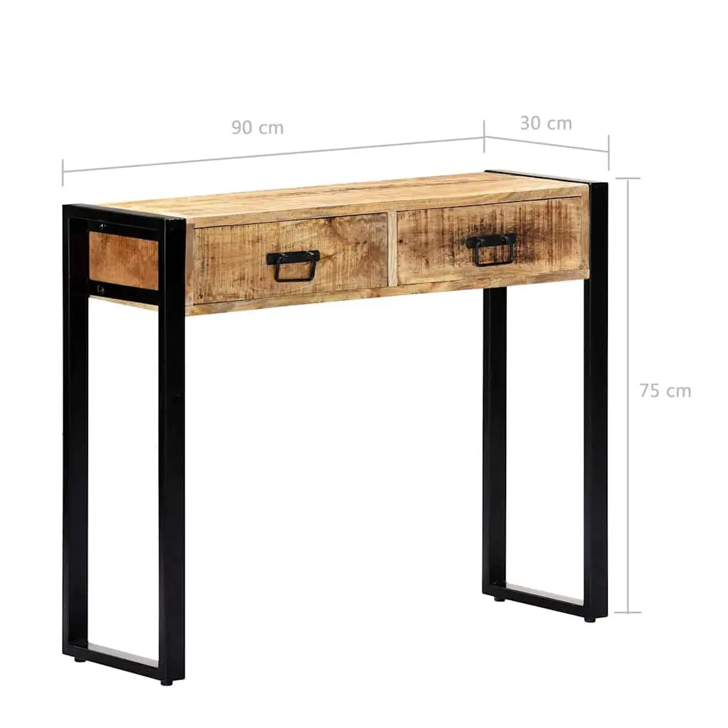 Console Table 90x30x75 cm Solid Mango Wood Hall Entry Accent Furniture Brown