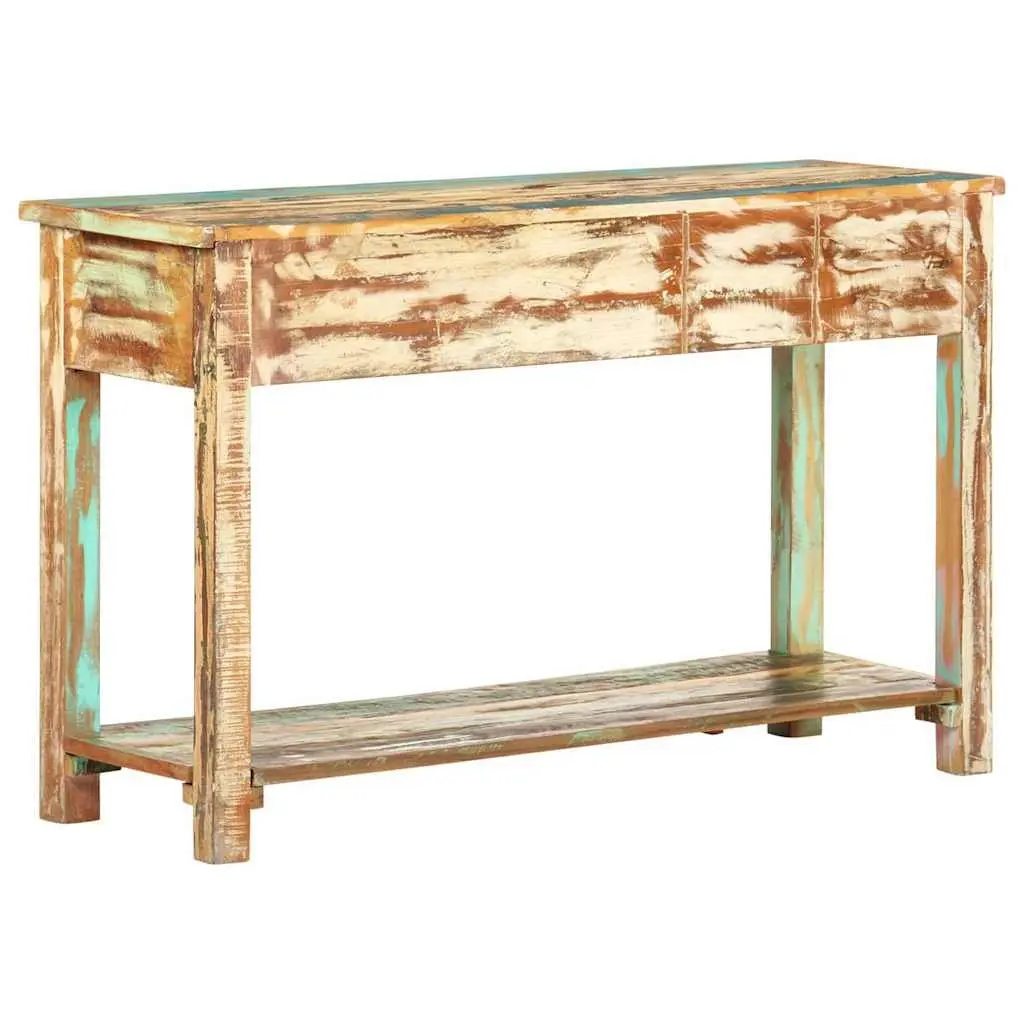 End Table Console Cabinet 120x40x75cm Solid Reclaimed Wood Drawers Shelf
