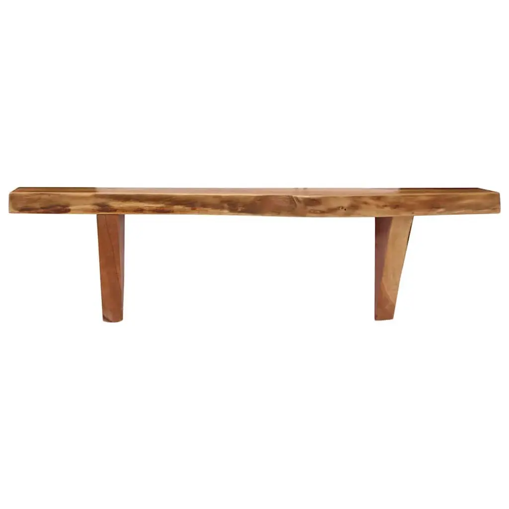 Wall Shelves for Home 60x20x18 cm Solid Acacia Wood Brown Rustic Display Storage 2 Piece