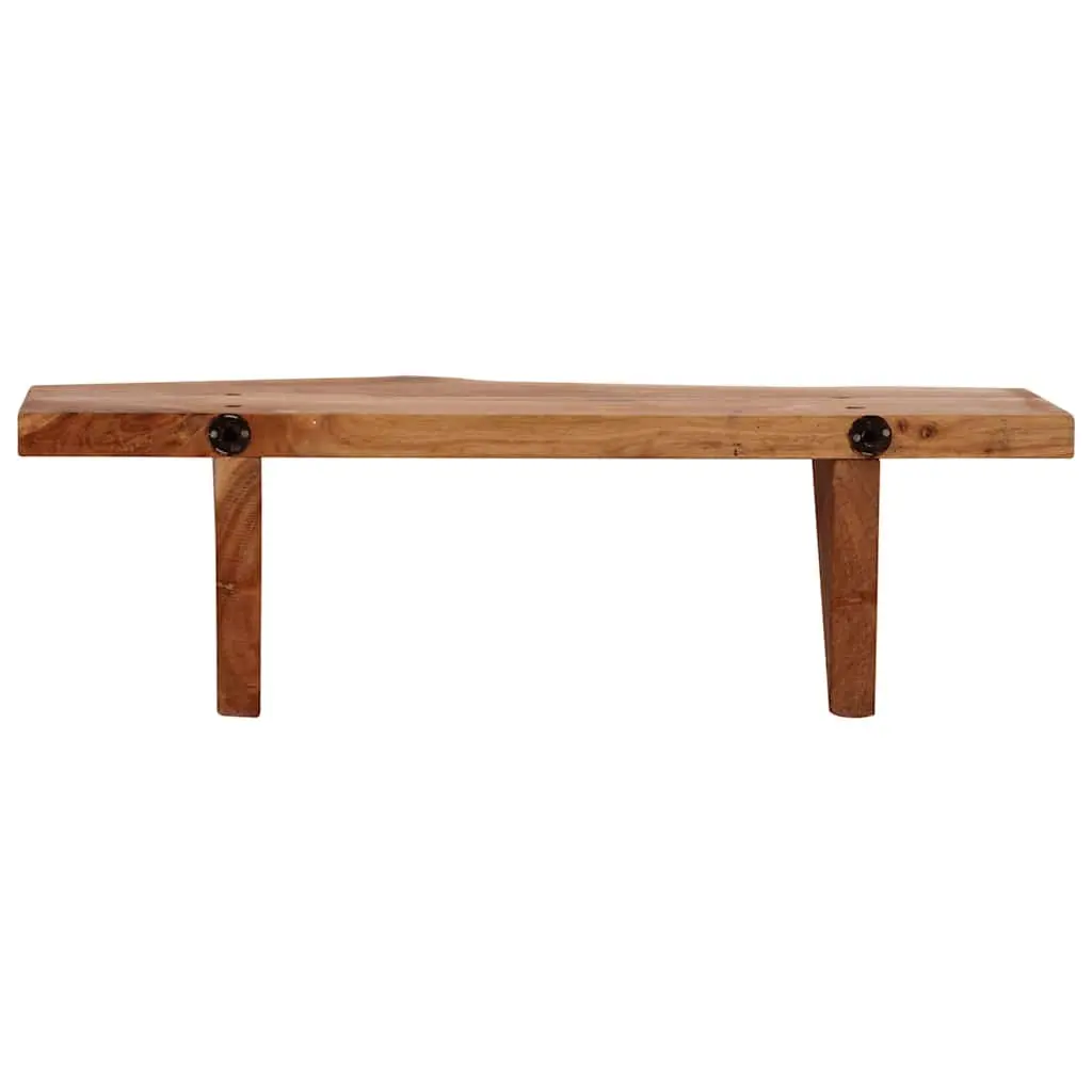 Wall Shelves for Home 60x20x18 cm Solid Acacia Wood Brown Rustic Display Storage 2 Piece