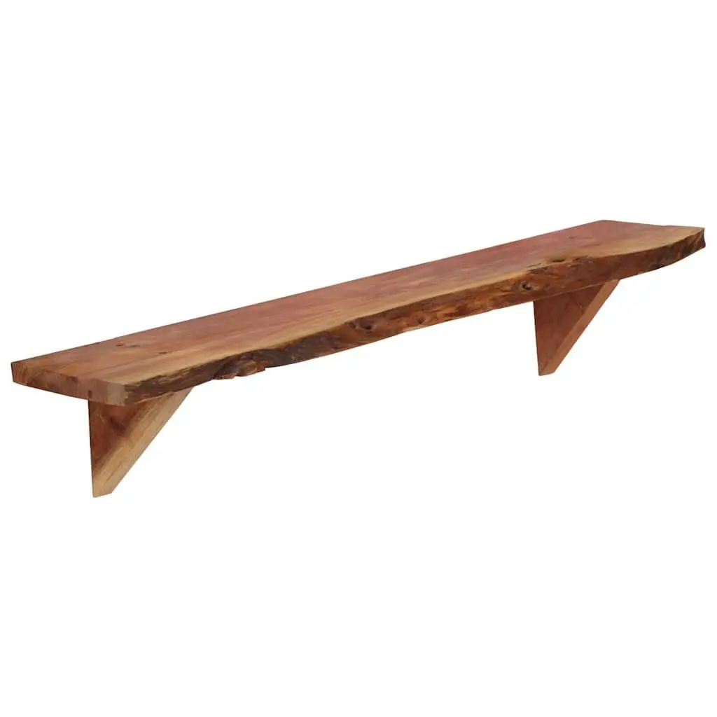 Wall Shelves for Home 90x20x18 cm Solid Acacia Wood Brown Rustic Storage Display 2 Piece
