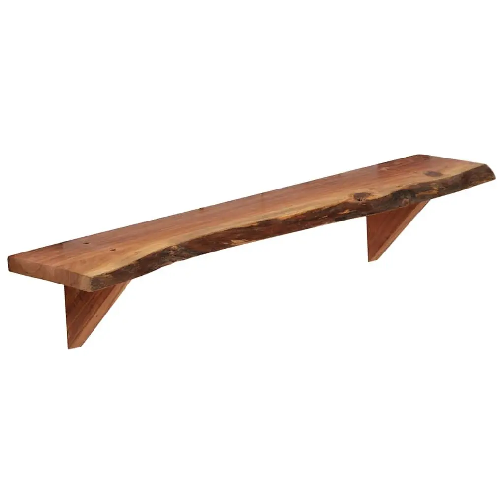 Wall Shelves for Home 90x20x18 cm Solid Acacia Wood Brown Rustic Storage Display 2 Piece