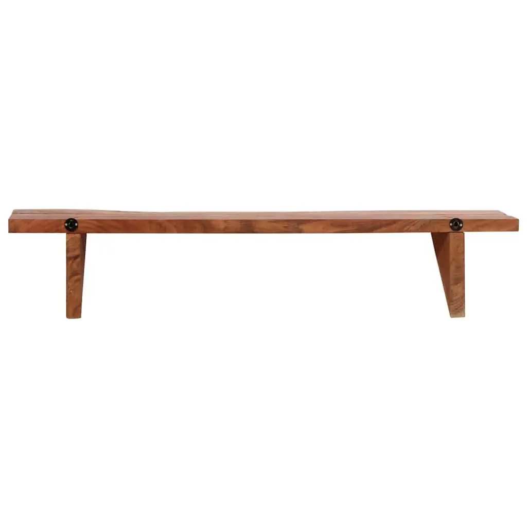 Wall Shelves for Home 90x20x18 cm Solid Acacia Wood Brown Rustic Storage Display 2 Piece