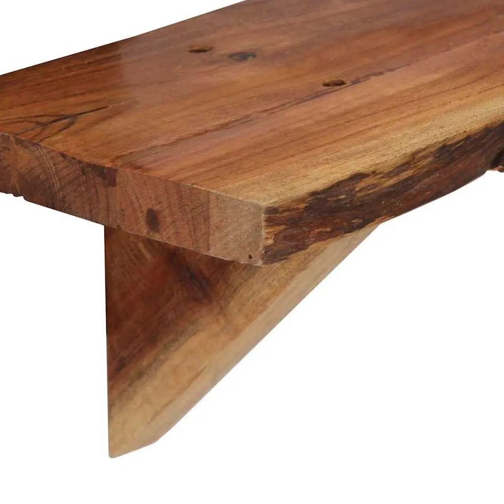 Wall Shelves for Home 90x20x18 cm Solid Acacia Wood Brown Rustic Storage Display 2 Piece
