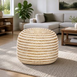 Specifications of Handmade Jute Pouffe Footstool