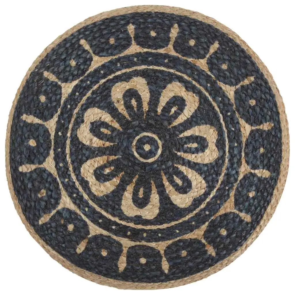 Pouffe Footstool for Lounge 45 x 30 cm Braided Jute Ottoman