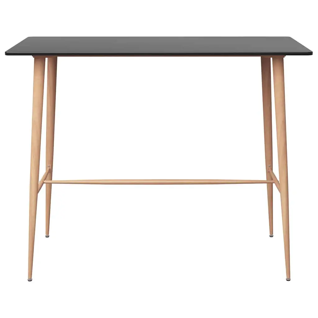 Bar Table Black Kitchen Dining Counter Height 120 x 60 x 105 cm