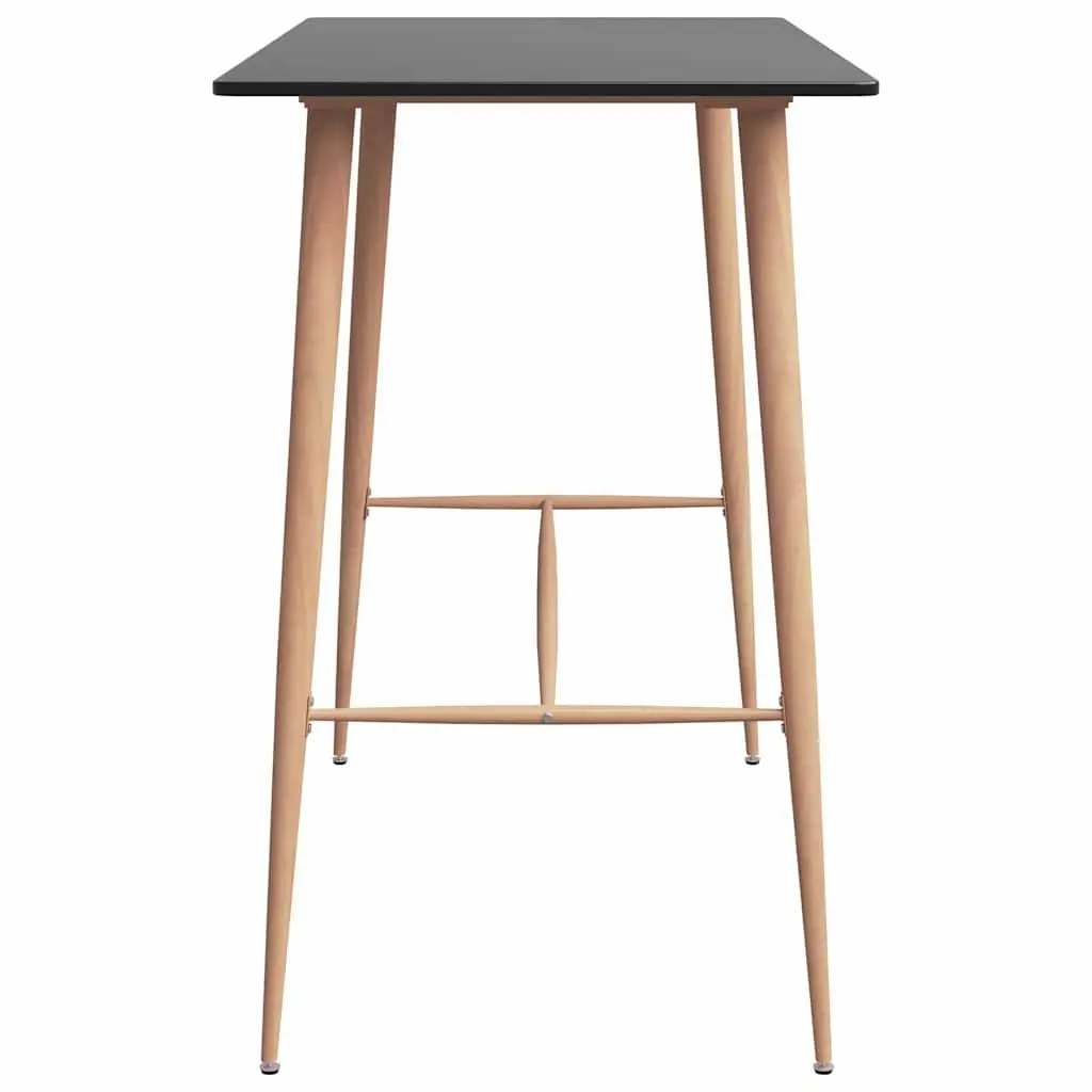 Bar Table Black Kitchen Dining Counter Height 120 x 60 x 105 cm