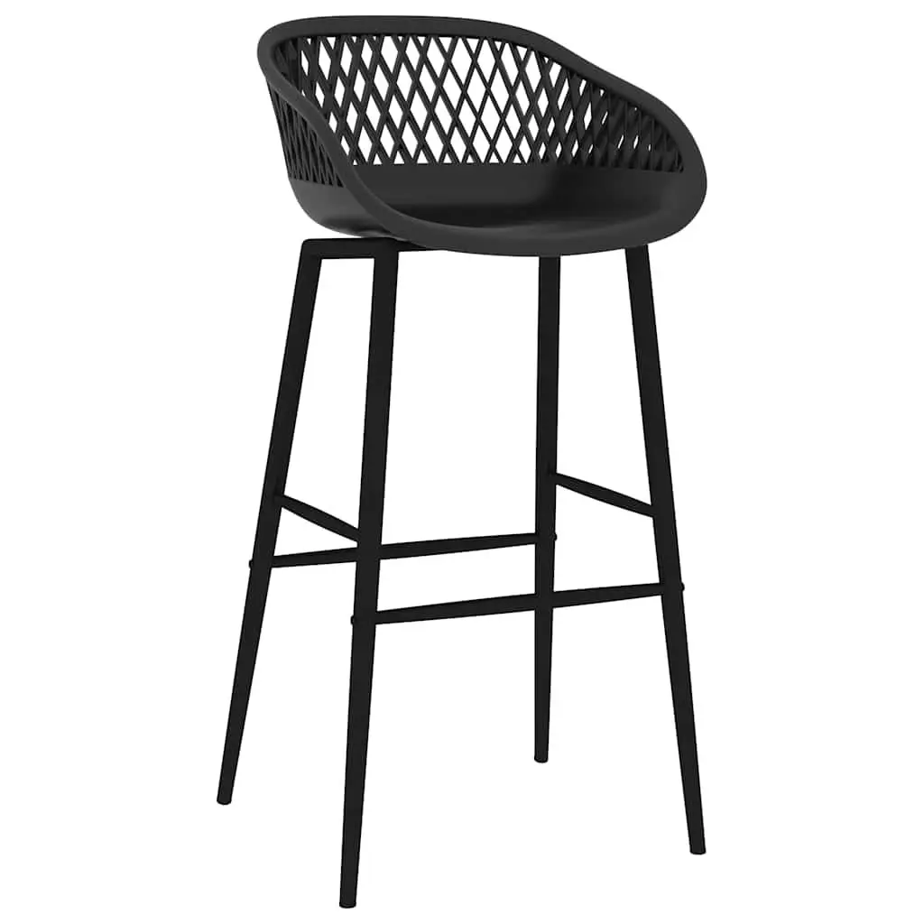Bar Stools Set for Kitchen Dining Black 4 Piece