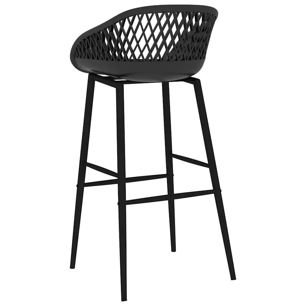 Bar Stools Set for Kitchen Dining Black 4 Piece
