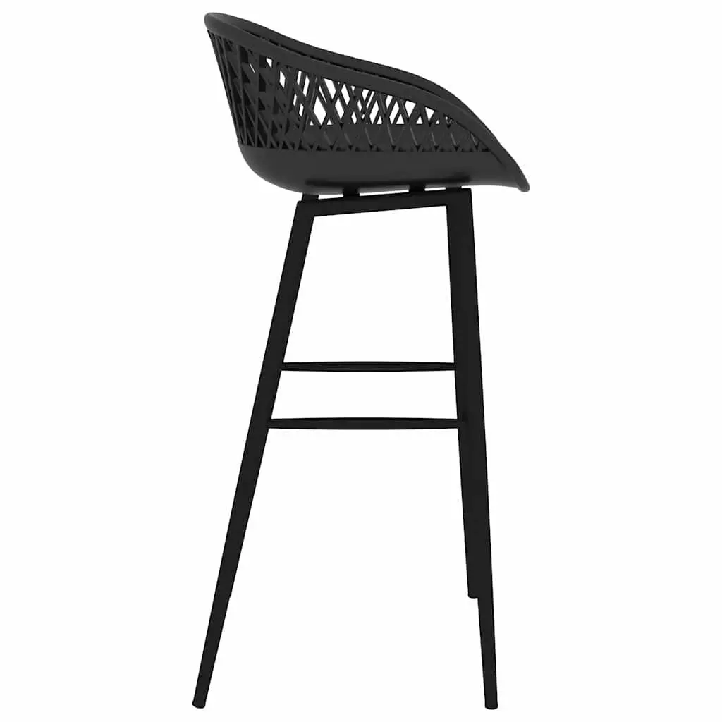 Bar Stools Set for Kitchen Dining Black 4 Piece