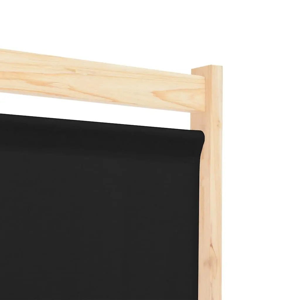5-Panel Room Divider Freestanding Wooden Frame Fabric Screen Partition Folding