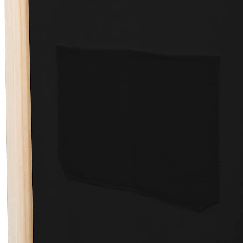 5-Panel Room Divider Freestanding Wooden Frame Fabric Screen Partition Folding