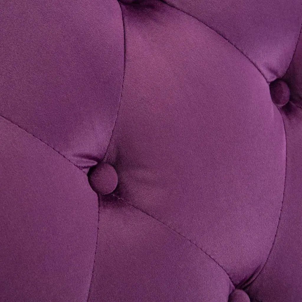 Purple Velvet Accent Chaise Lounge