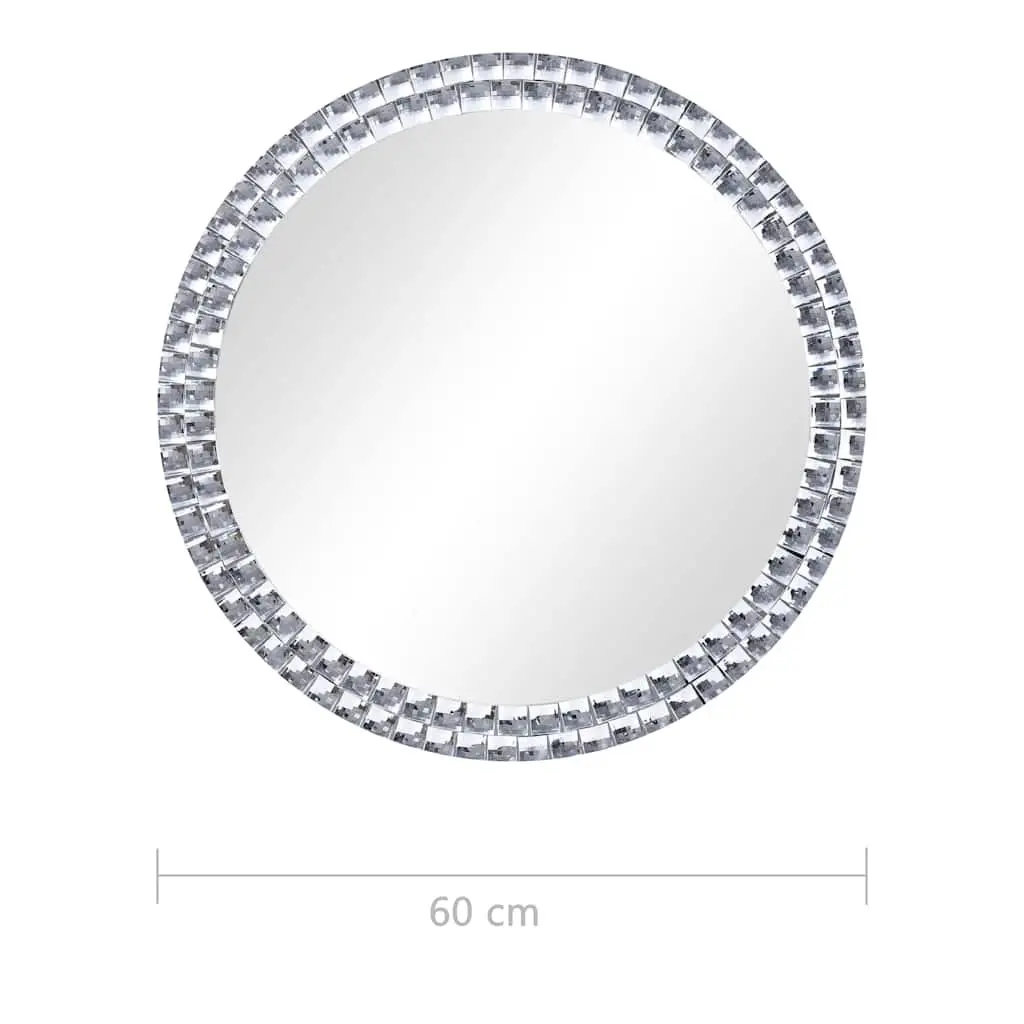60cm Round Wall Mirror with Acrylic Rim