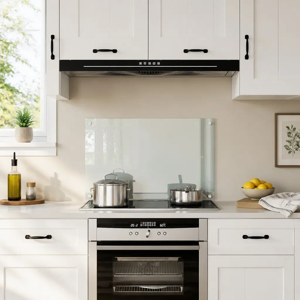 Tempered Glass Kitchen Backsplash 80x50 cm