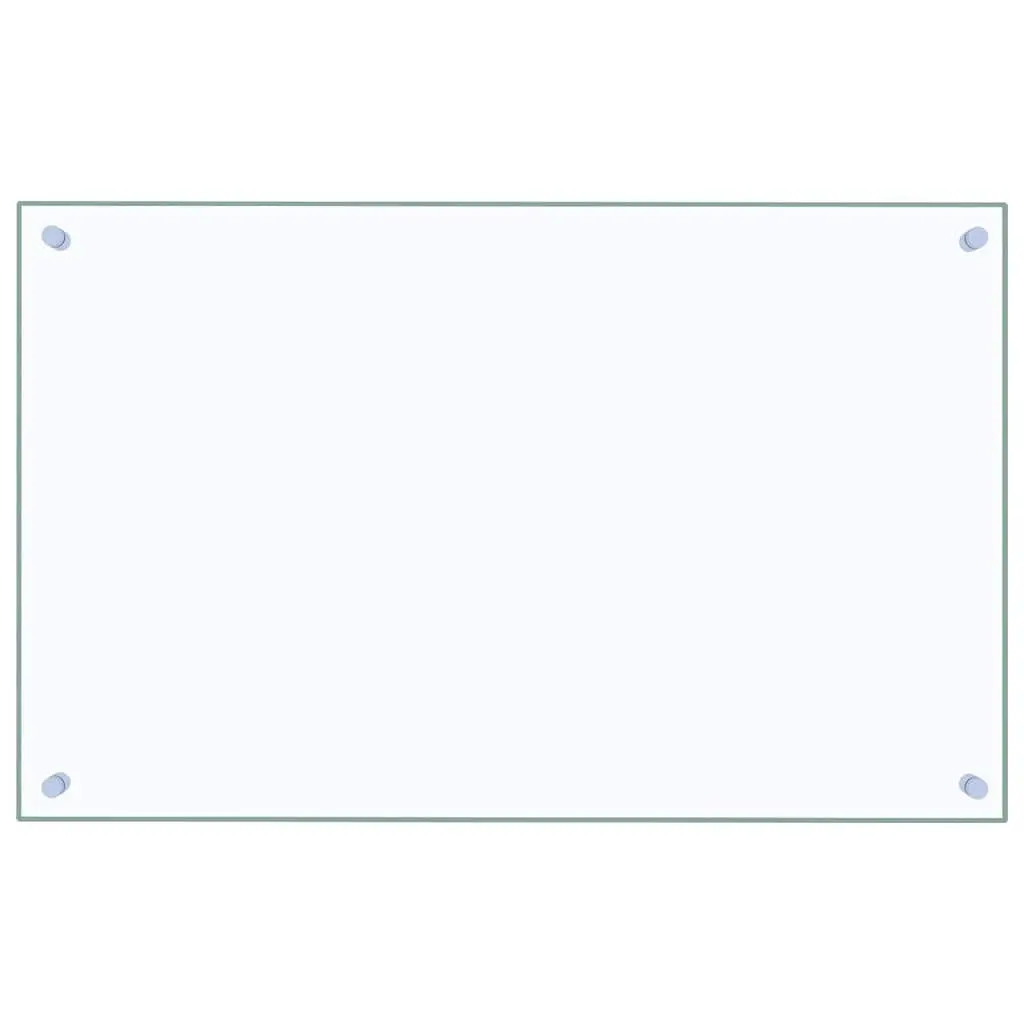 Tempered Glass Backsplash 80x50 cm Transparent for Kitchen Wall Protection