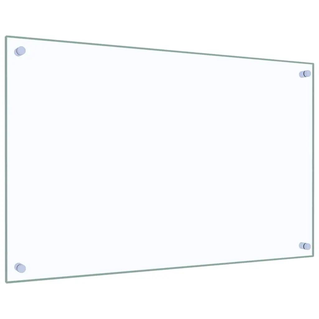Tempered Glass Backsplash 80x50 cm Transparent for Kitchen Wall Protection