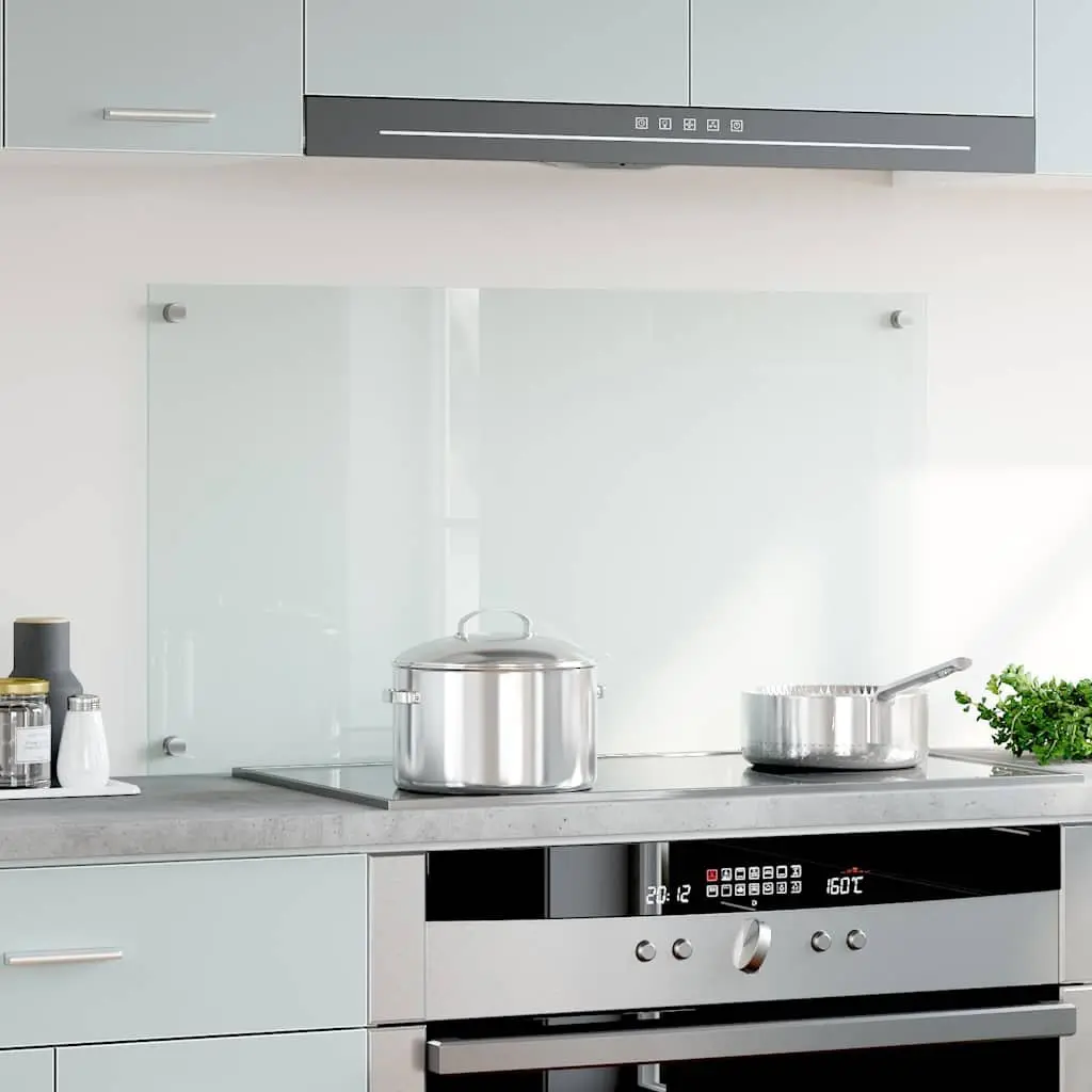 Tempered Glass Splashback for Kitchen 90x50 cm Transparent Wall