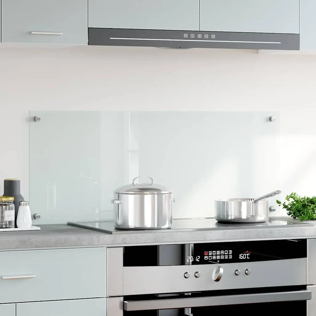 100x40cm Heat-Resistant Tempered Glass Kitchen Backsplash
