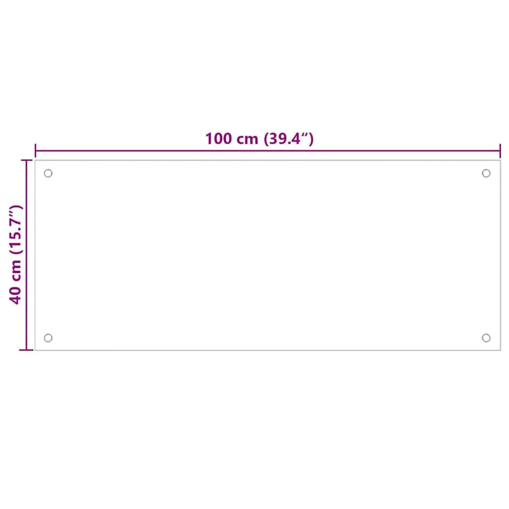 100x40cm Heat-Resistant Tempered Glass Kitchen Backsplash