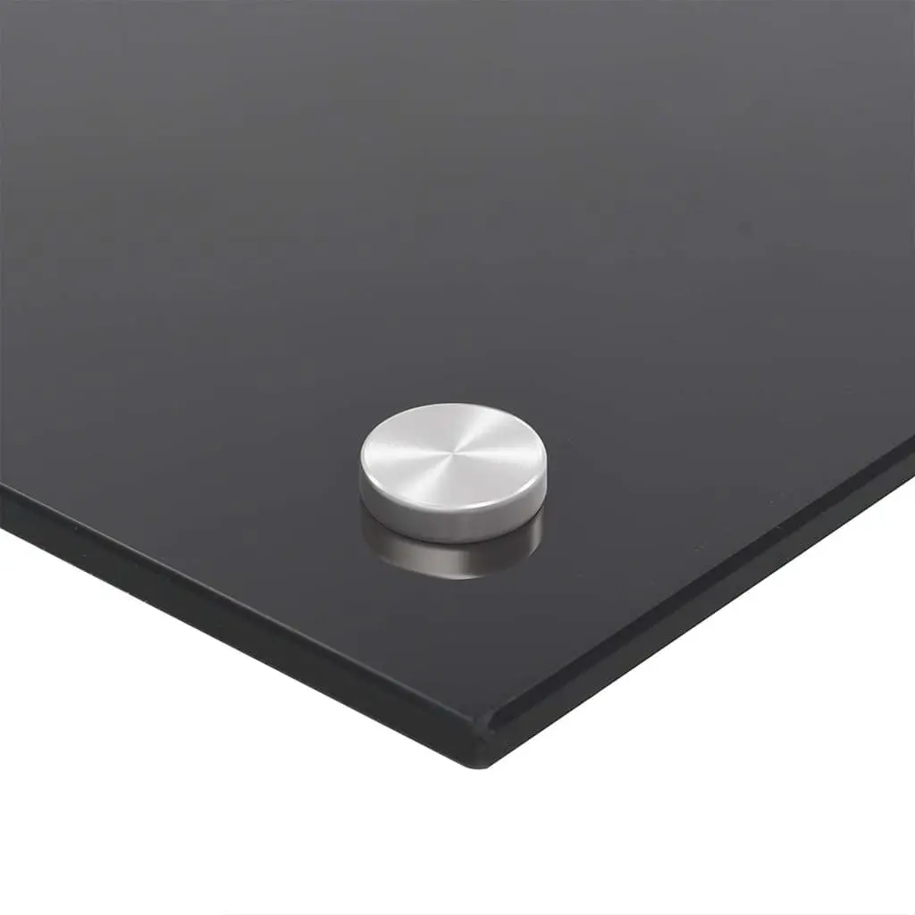 Black Tempered Glass Kitchen Backsplash