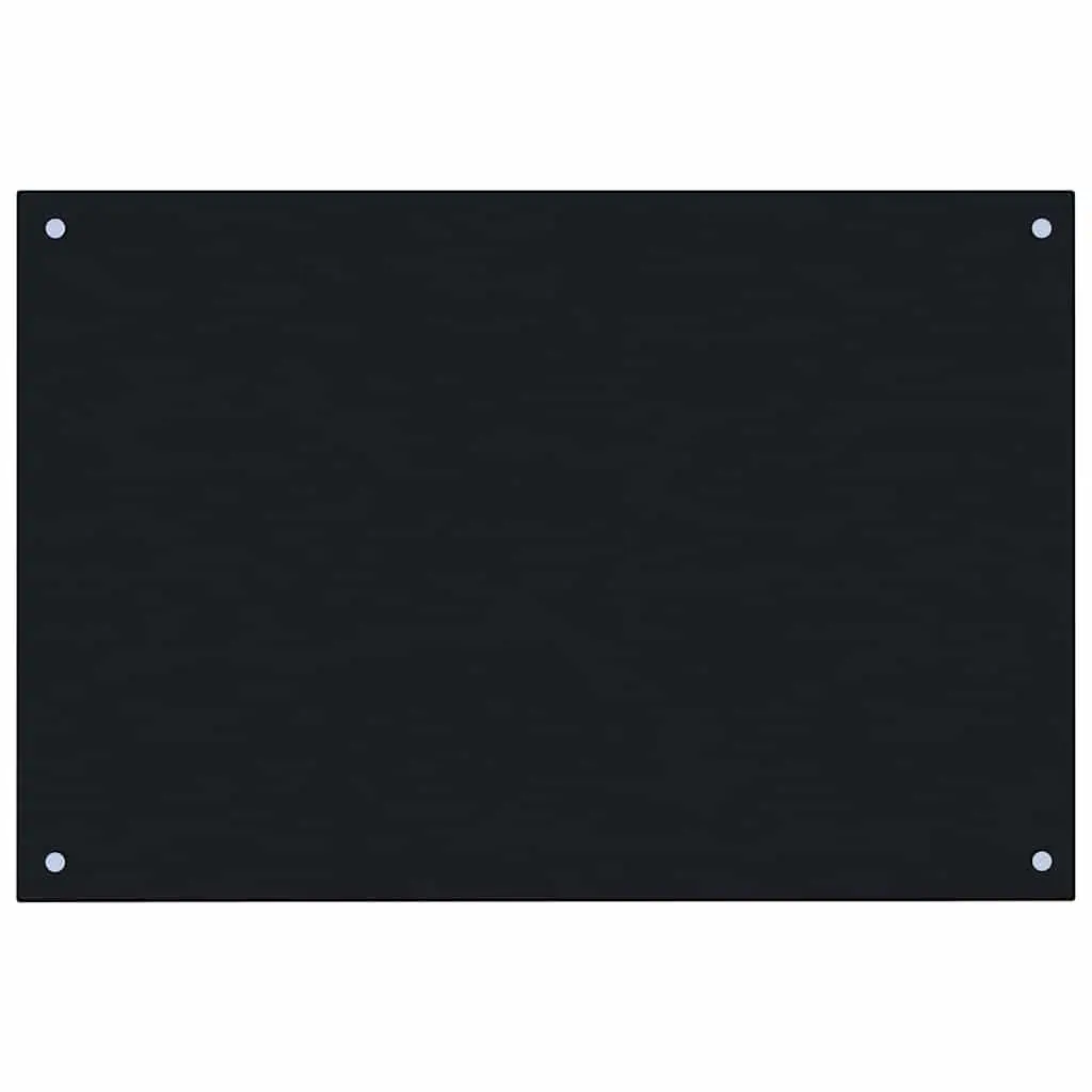 Kitchen Backsplash Splash Guard 90x60 cm Black Heat Resistant
