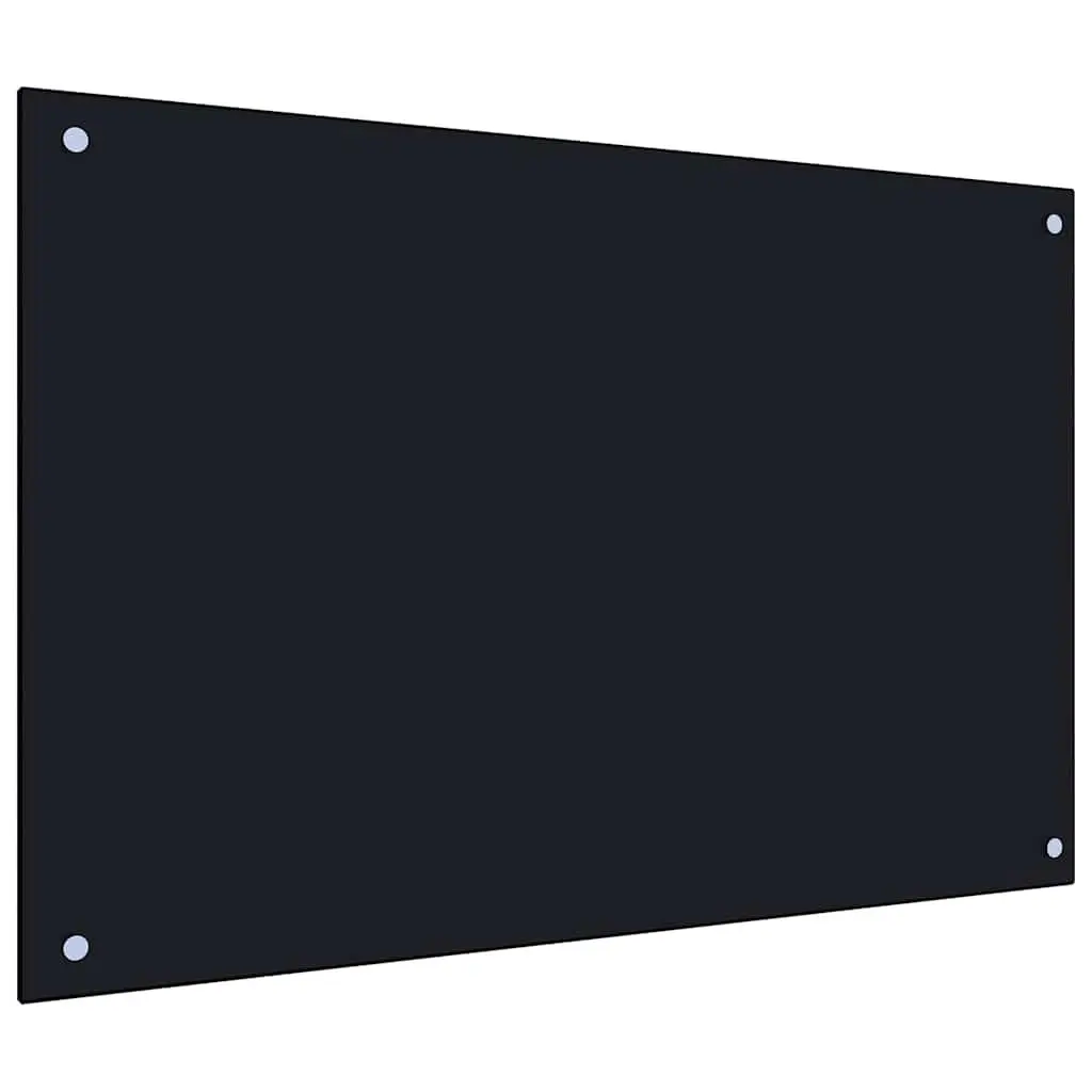 Kitchen Backsplash Splash Guard 90x60 cm Black Heat Resistant
