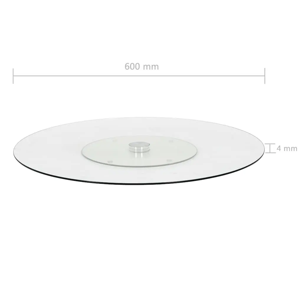 60cm Rotating Serving Plate in Tempered Glass