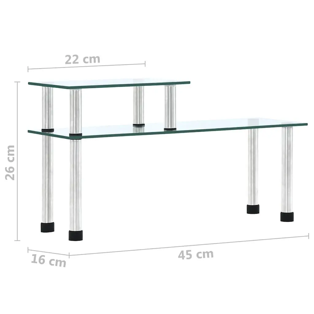 2-Tier Kitchen Shelf with Glass
