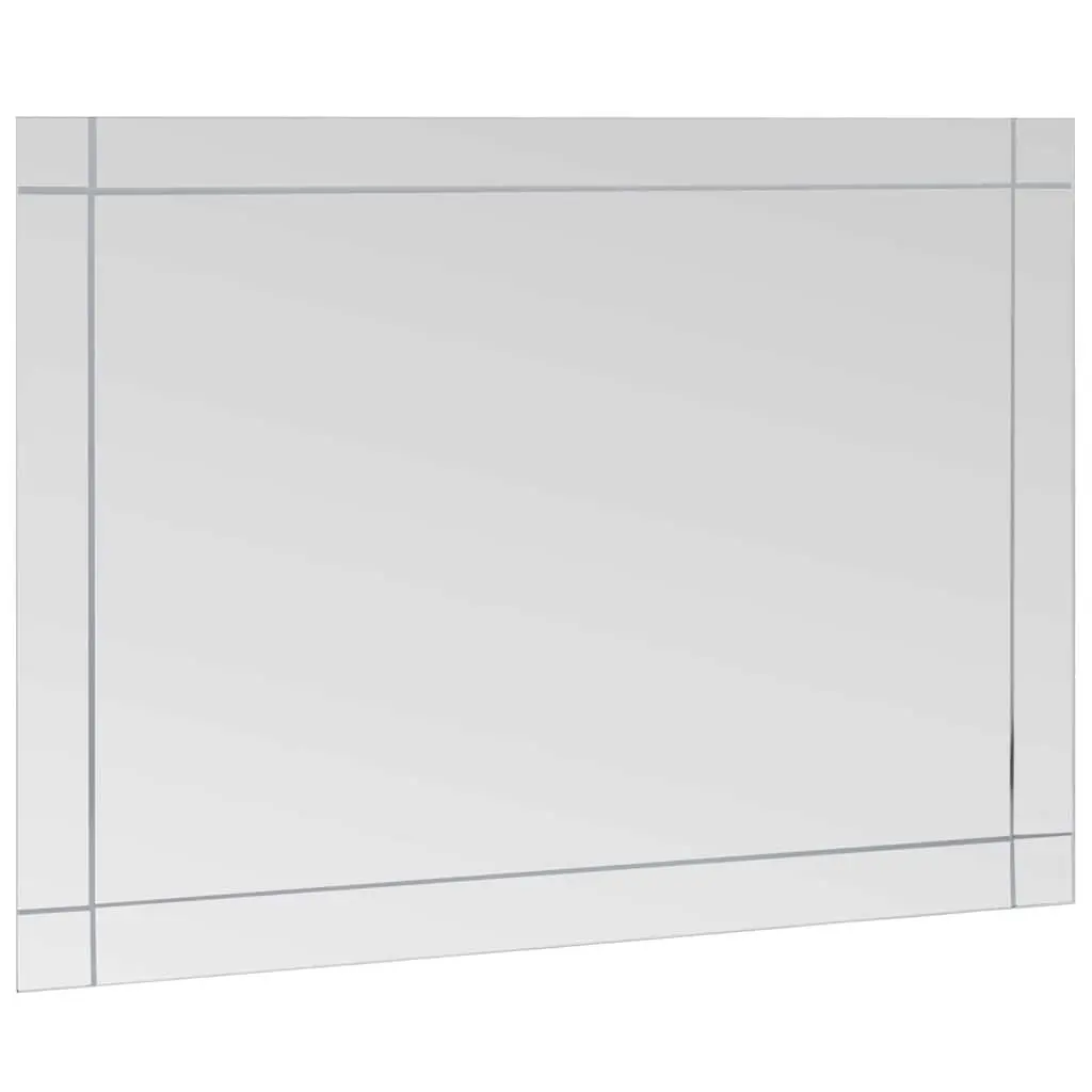 60x50 cm Silver Glass Wall Mirror for Multiple Uses