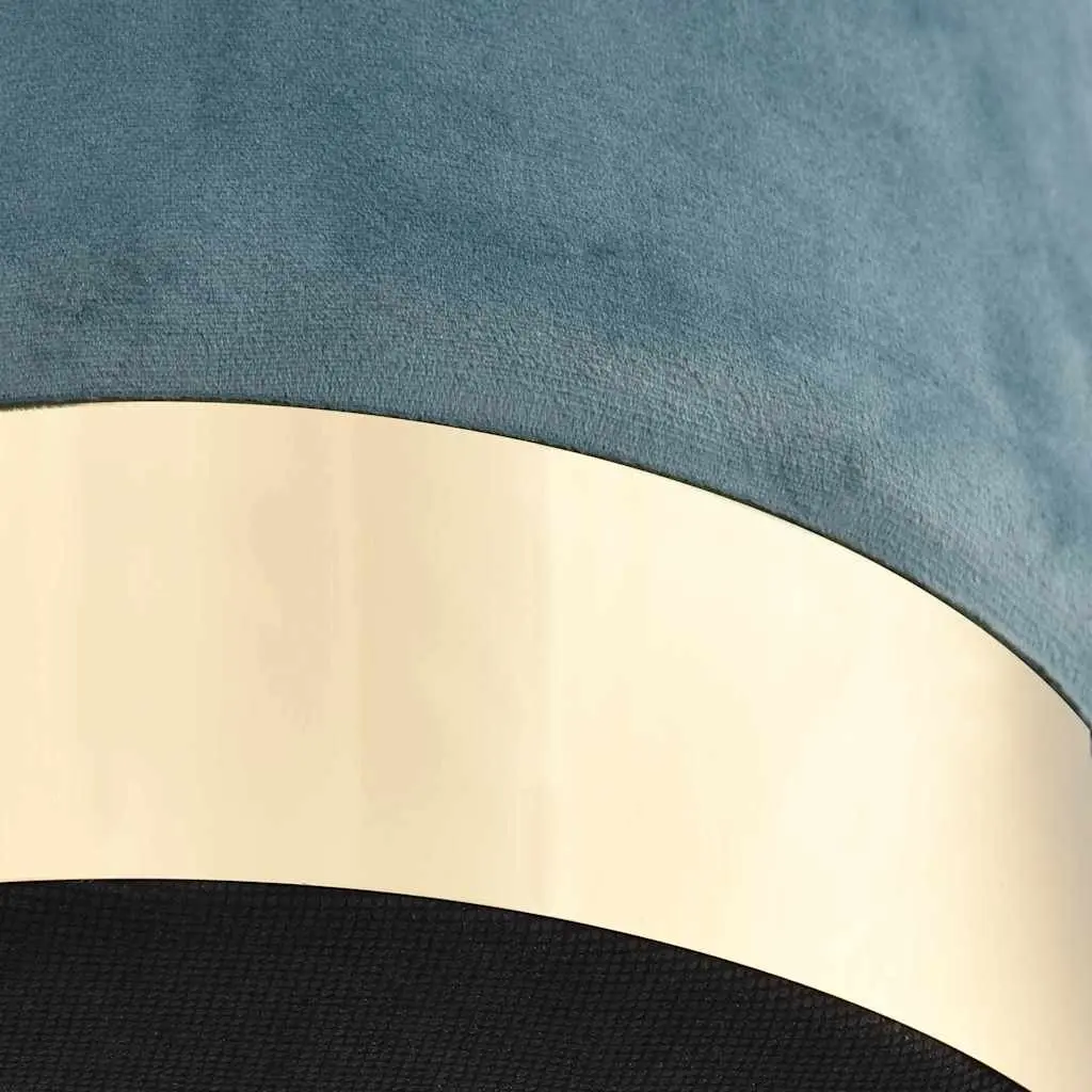 Barrel Stool Living Room Bedroom Light Blue Velvet 28 x 36 cm