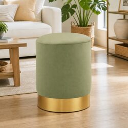Specifications of Green Velvet Barrel Stool