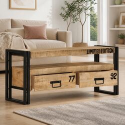100x30x45 cm Mango Wood TV Cabinet with Storage Options