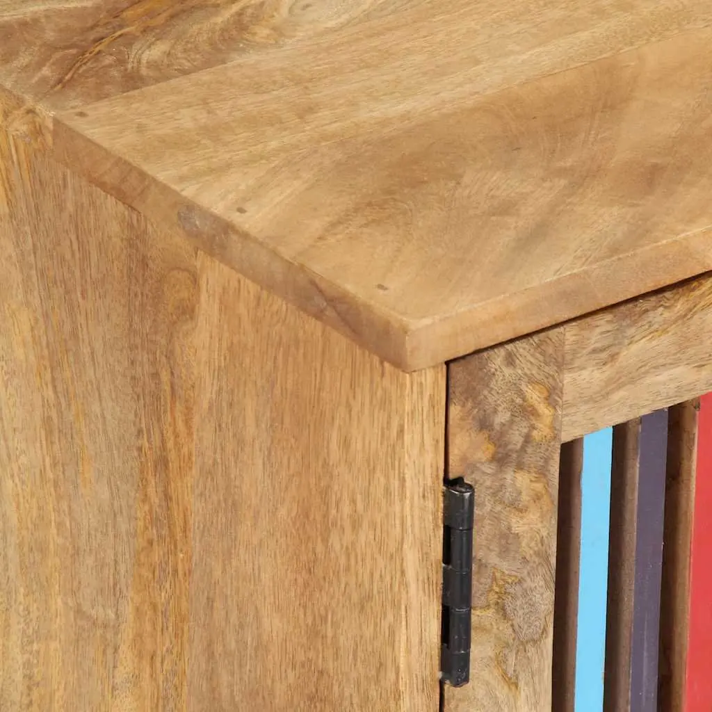TV Cabinet 120x30x40cm Solid Mango Wood Storage Unit with Doors